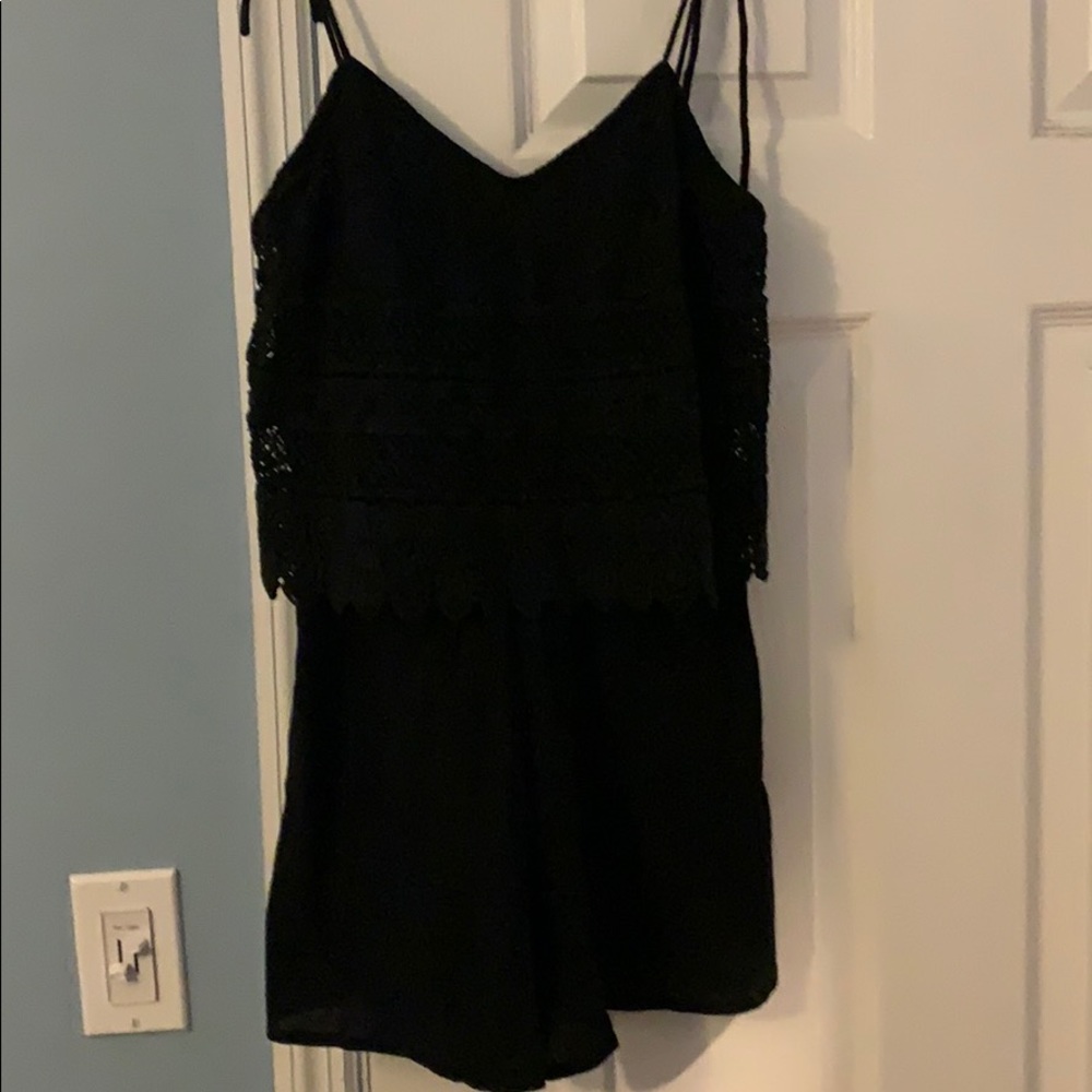 TopShop size 2 eyelet top romper